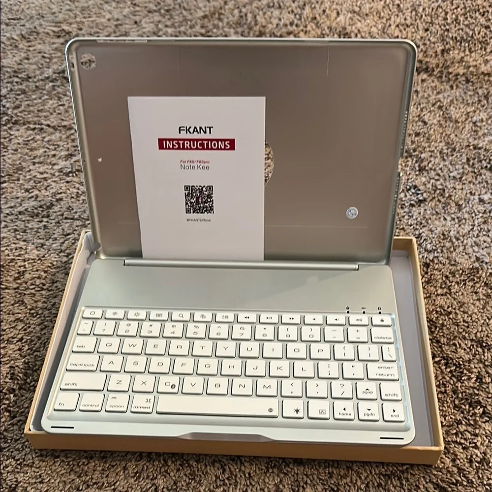 Silver Tablet Keyboard Case